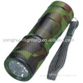 9 LED ARMY COLOR flashlight